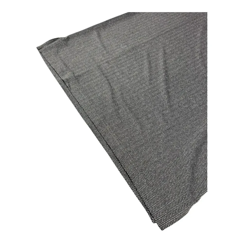 Rhoback M Black Gray Chevron Herring Bones Polo Shirt Athleisure Relax Golf - Picture 9 of 10